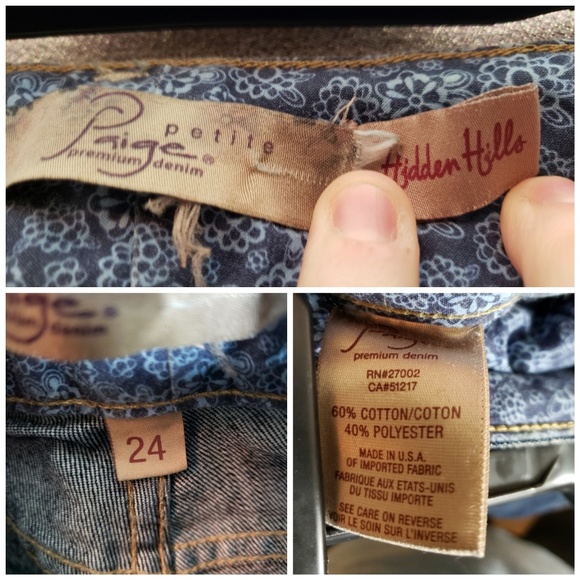 Paige Petite Hidden Hills Jeans Size 24 - Picture 5 of 8